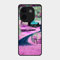 Village Scenery Glossy Metal Case Cover For Vivo T3 Pro 5G