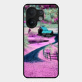 Village Scenery Glossy Metal Case Cover For Vivo T4 Pro 5G