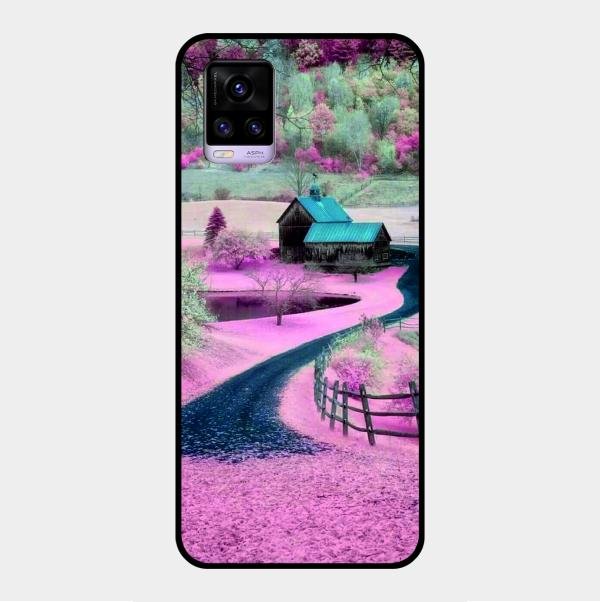 Village Scenery Glossy Metal Case Cover For Vivo V20