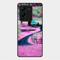 Village Scenery Glossy Metal Case Cover For Vivo V25 Pro 5G