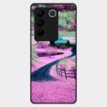 Village Scenery Glossy Metal Case Cover For Vivo V27 5G