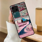 Village Scenery Glossy Metal Case Cover For Vivo - ShopOnCliQ