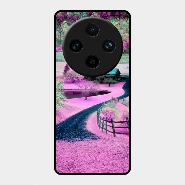 Village Scenery Glossy Metal Case Cover For Vivo X100 Pro 5G