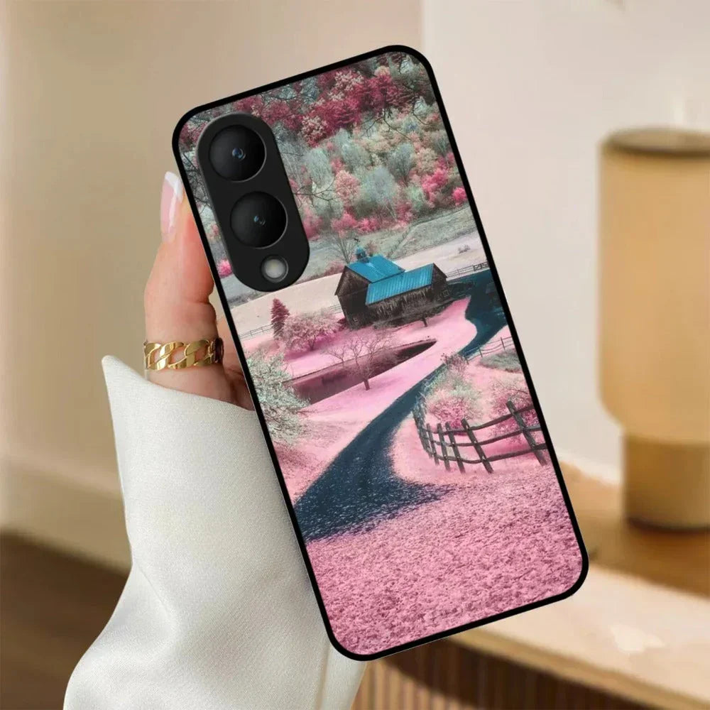 Village Scenery Glossy Metal Case Cover For Vivo - ShopOnCliQ
