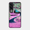 Village Scenery Glossy Metal Case Cover For Vivo Y300 5G
