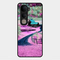 Village Scenery Glossy Metal Case Cover For Vivo Y400 5G