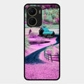 Village Scenery Glossy Metal Case Cover For Vivo Y56 5G