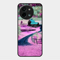 Village Scenery Glossy Metal Case Cover For Vivo Y58 5G