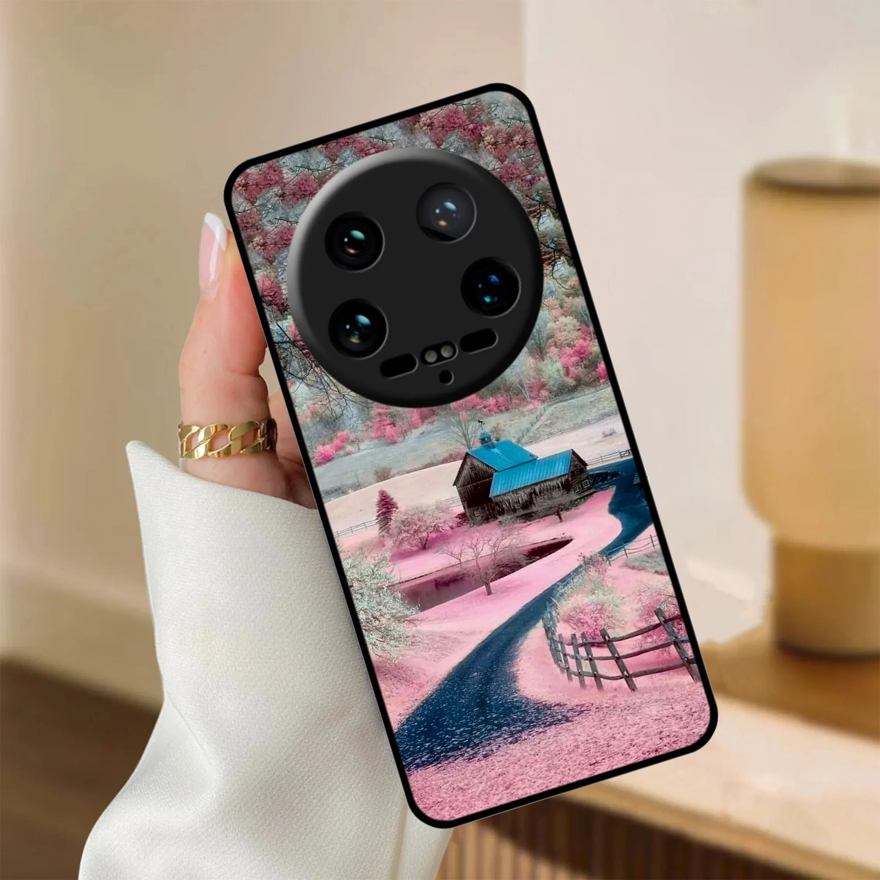 Village Scenery Glossy Metal Case Cover For Redmi - ShopOnCliQ