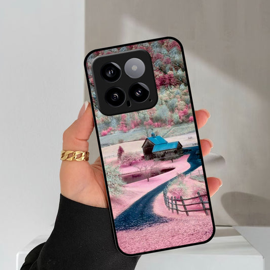 Village Scenery Glossy Metal Case Cover For Redmi