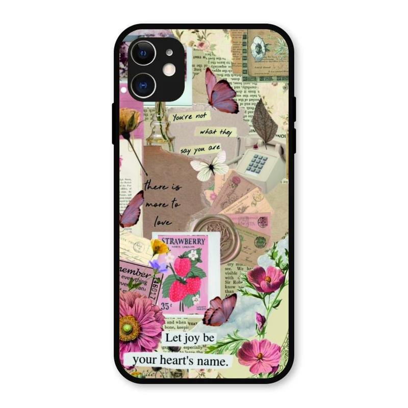 Vintage Vibes Glass Case Cover For iPhone 11