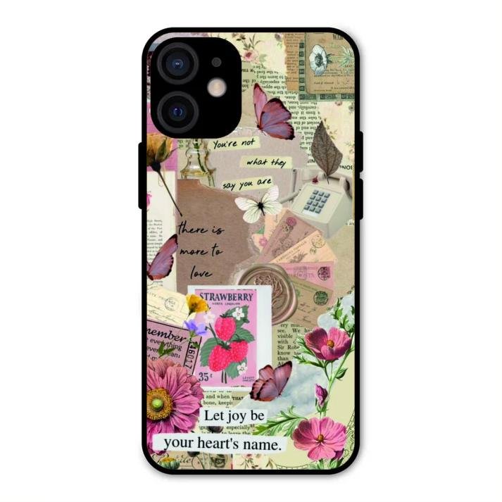 Vintage Vibes Glass Case Cover For iPhone 12 mini