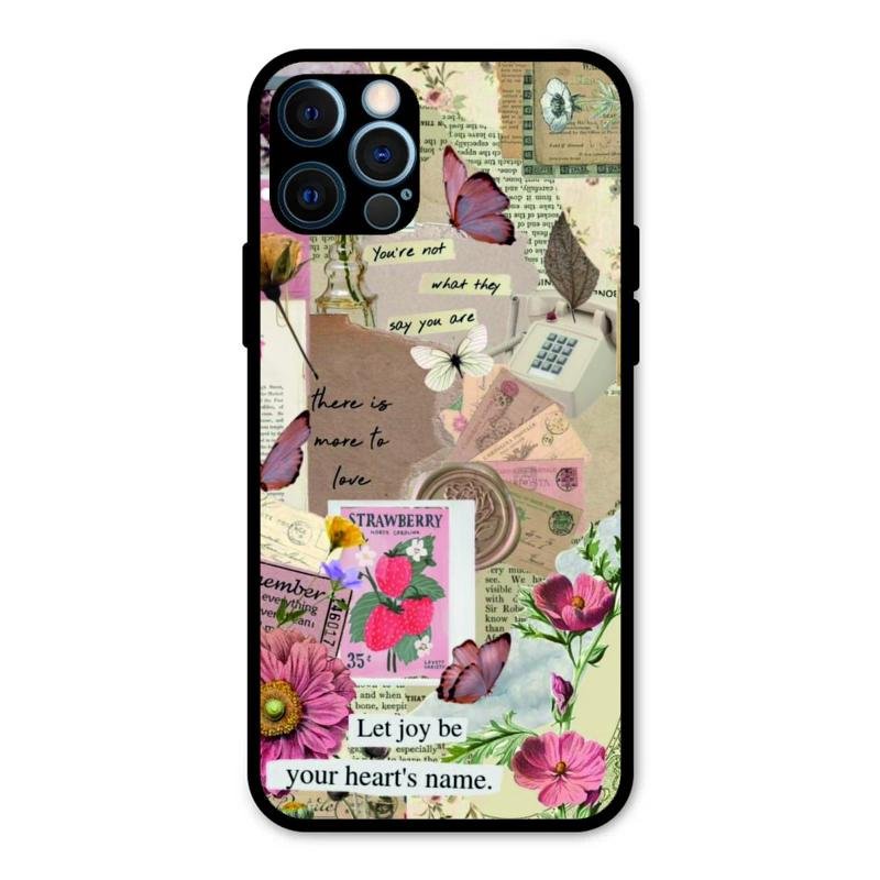 Vintage Vibes Glass Case Cover For iPhone 12 Pro