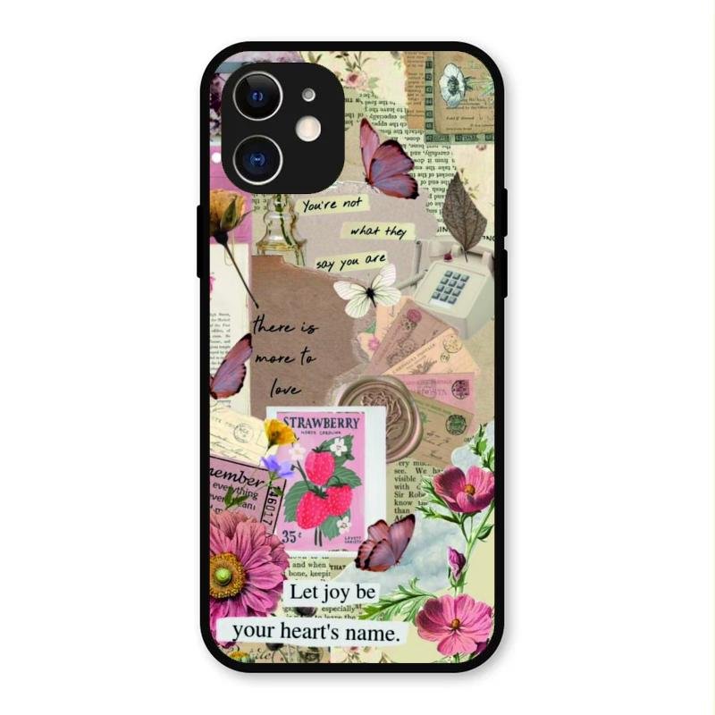 Vintage Vibes Glass Case Cover For iPhone 12