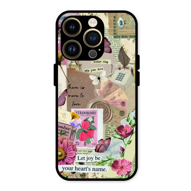 Vintage Vibes Glass Case Cover For iPhone 14 Pro Max
