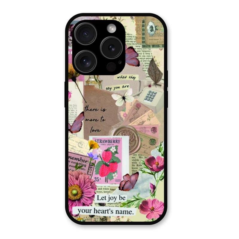 Vintage Vibes Glass Case Cover For iPhone 15 Pro Max