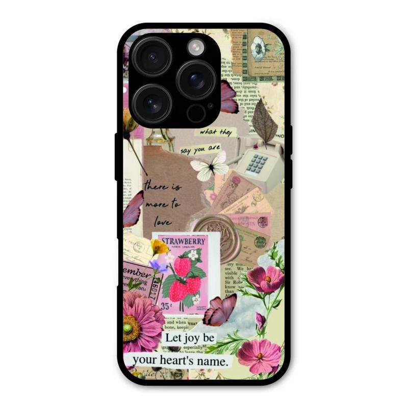 Vintage Vibes Glass Case Cover For iPhone 16 Pro Max