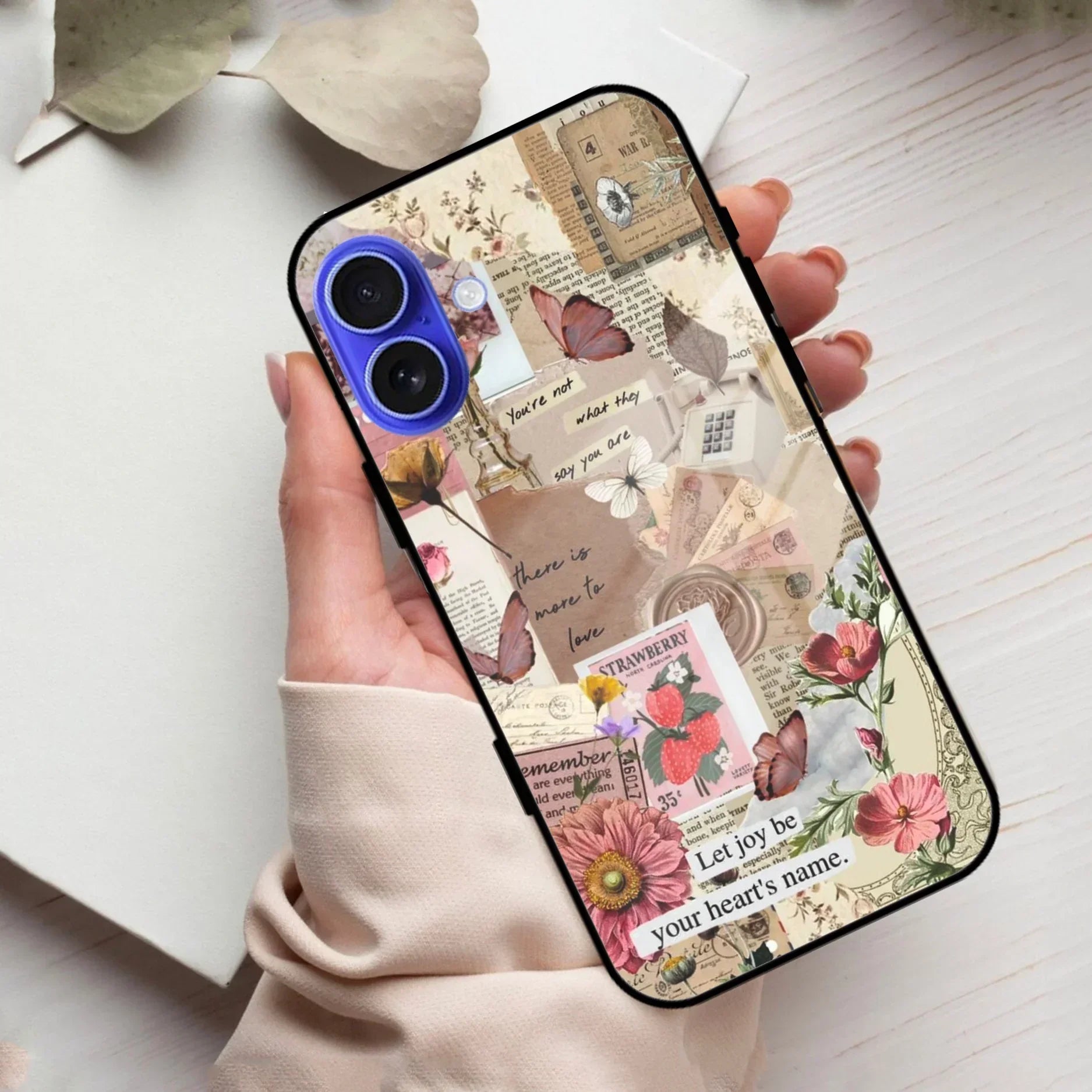 Vintage Vibes Glass Case Cover For iPhone - ShopOnCliQ