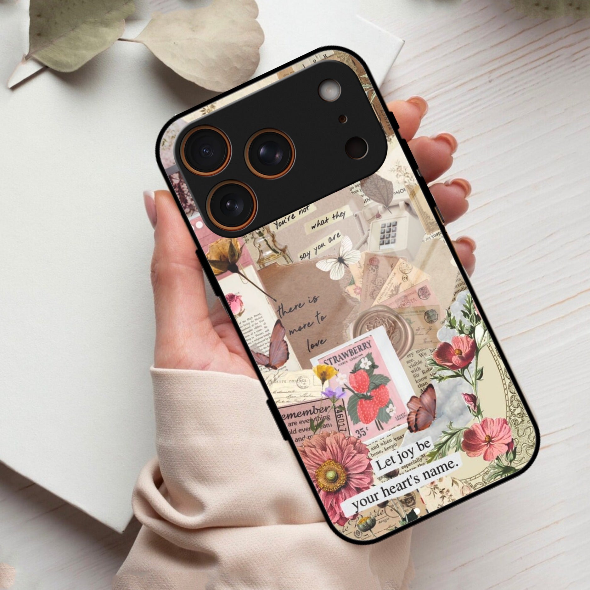 Vintage Vibes Glass Case Cover For iPhone 17 Pro