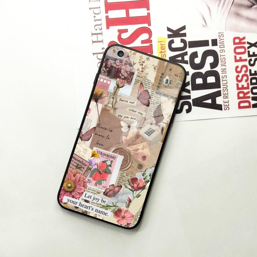 Vintage Vibes Glass Case Cover For iPhone - ShopOnCliQ