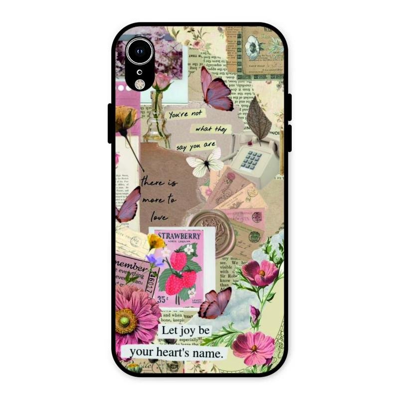 Vintage Vibes Glass Case Cover For iPhone XR