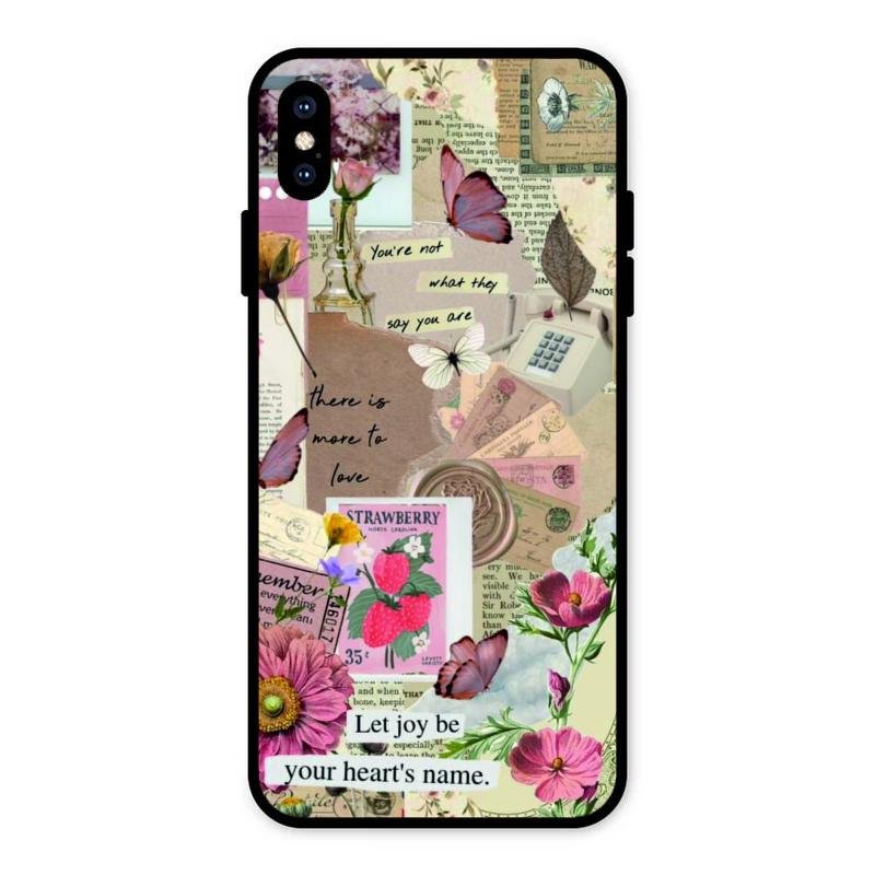 Vintage Vibes Glass Case Cover For iPhone XS Max