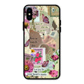 Vintage Vibes Glass Case Cover For iPhone XS