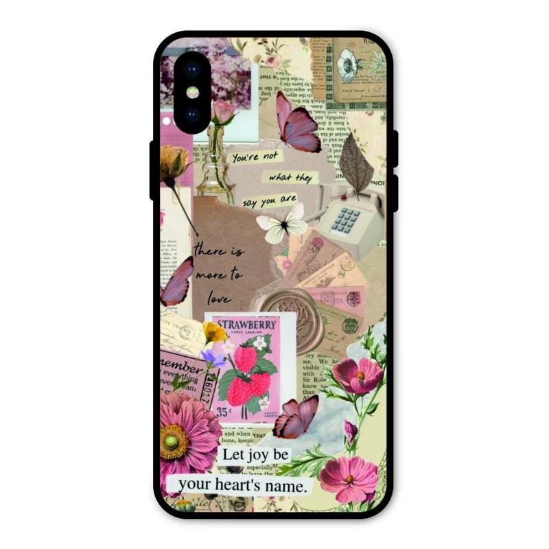Vintage Vibes Glass Case Cover For iPhone XS