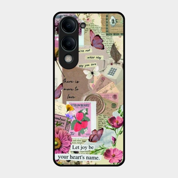 Vintage Vibes Glass Case Cover For Iqoo Z10 Lite