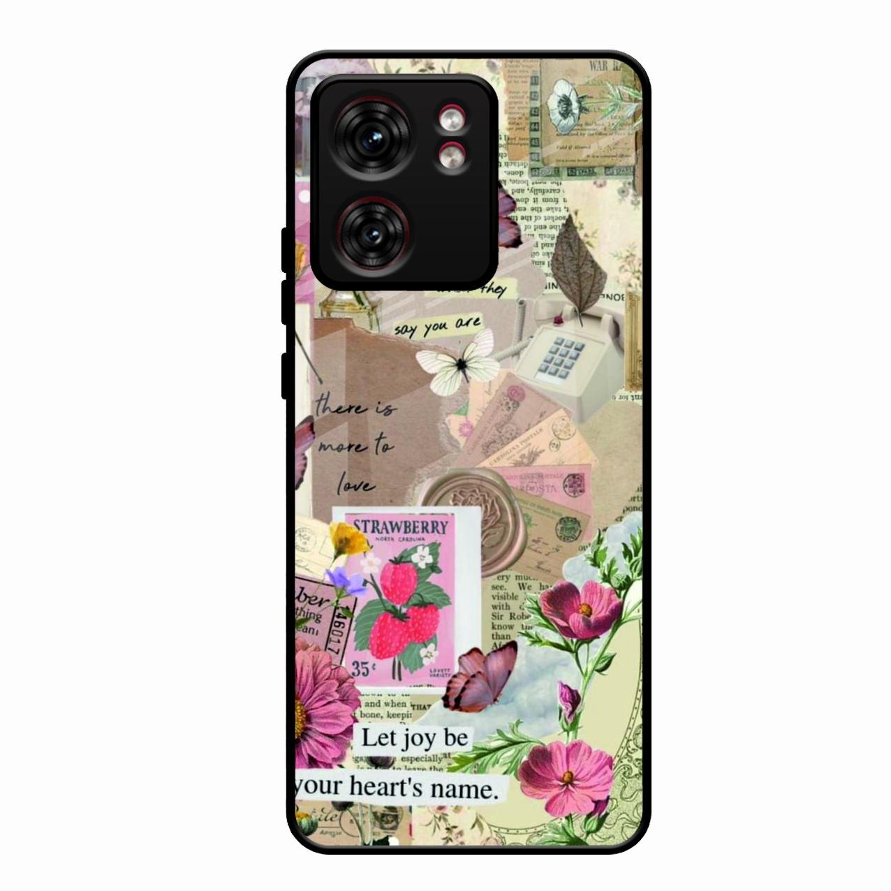 Vintage Vibes Glass Case Cover For Motorola Edge 40
