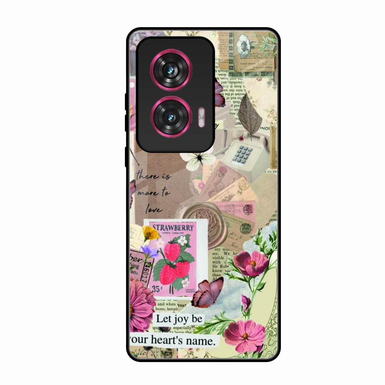 Vintage Vibes Glass Case Cover For Motorola Edge 50 Fusion 5G