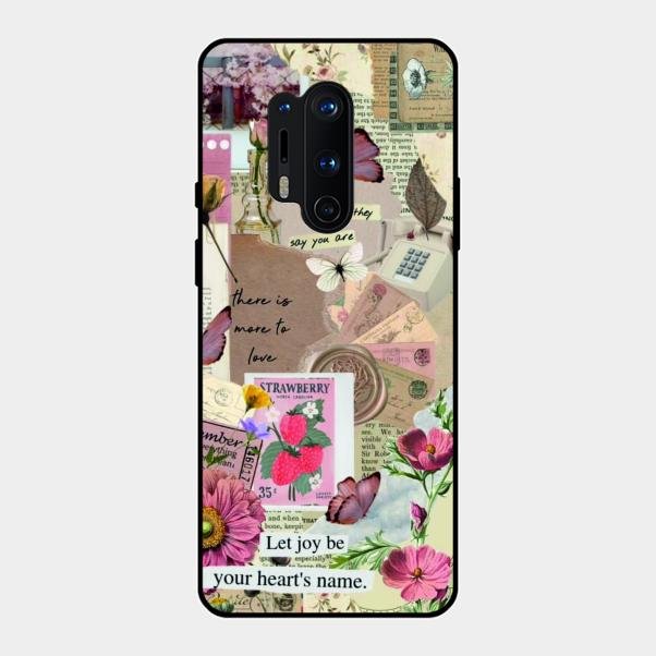 Vintage Vibes Glass Case Cover For Oneplus 8 Pro