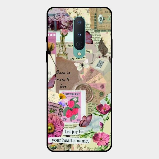 Vintage Vibes Glass Case Cover For Oneplus 8