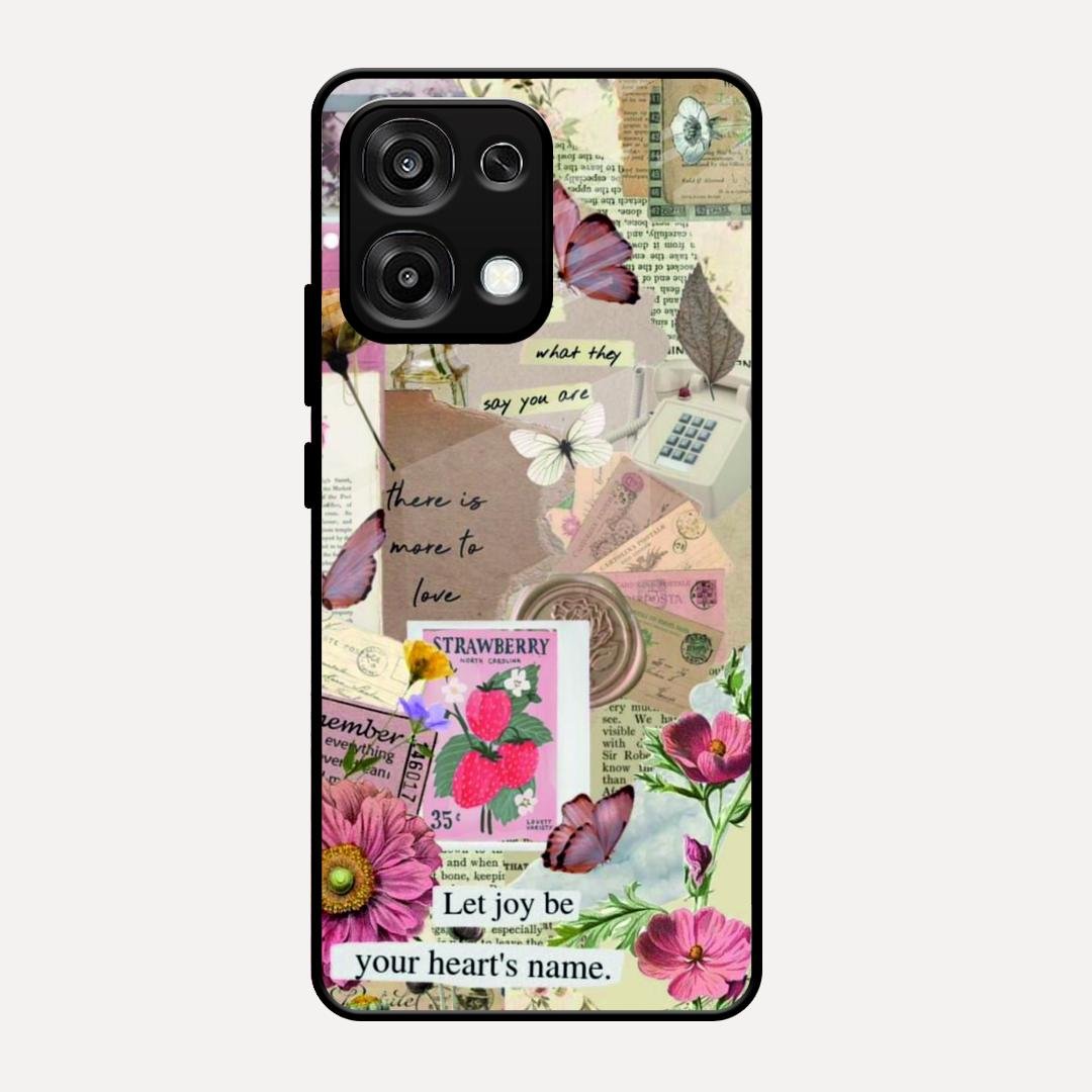 Vintage Vibes Glass Case Cover For Oppo F31 5G