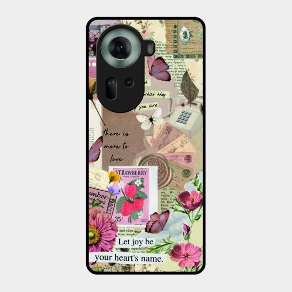 Vintage Vibes Glass Case Cover For Oppo Reno 11 5G