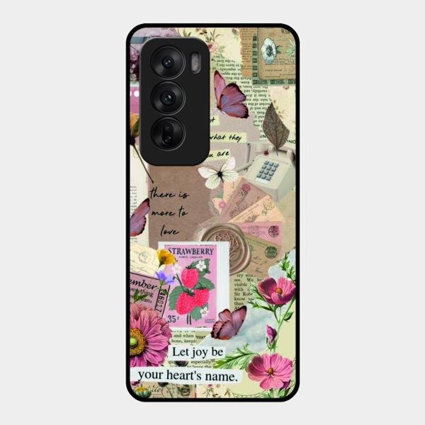 Vintage Vibes Glass Case Cover For Oppo Reno 12 5G