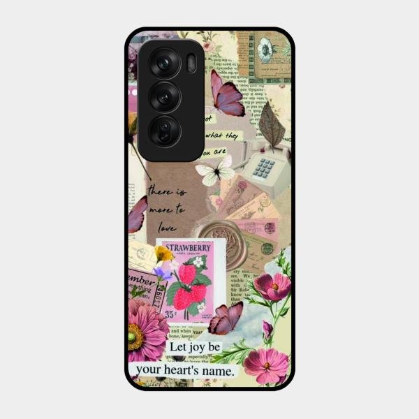 Vintage Vibes Glass Case Cover For Oppo Reno 12 Pro 5G