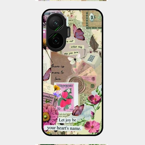 Vintage Vibes Glass Case Cover For Poco F7 5G