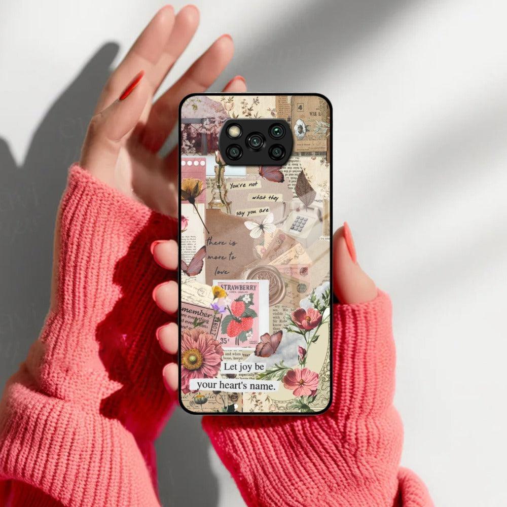 Vintage Vibes Glass Case Cover For Poco - ShopOnCliQ