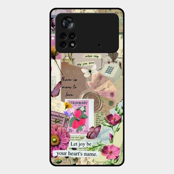 Vintage Vibes Glass Case Cover For Poco X4 Pro 5G