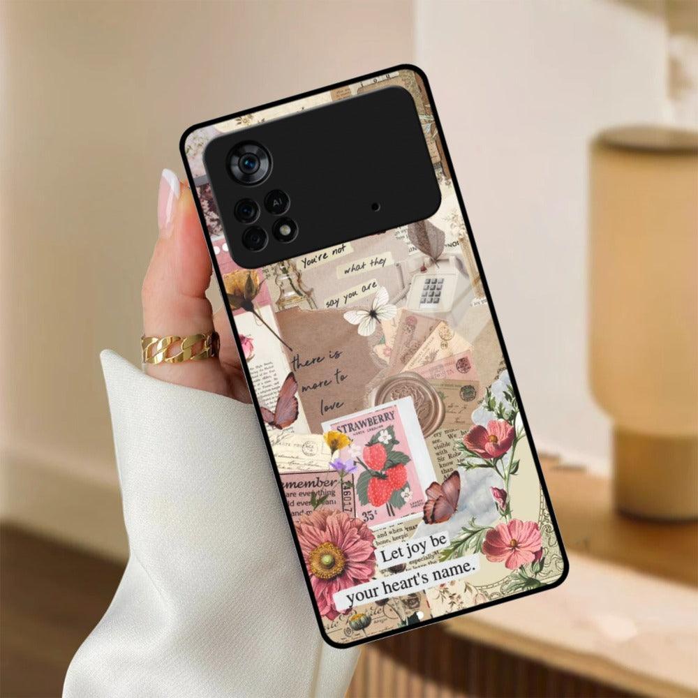 Vintage Vibes Glass Case Cover For Poco - ShopOnCliQ