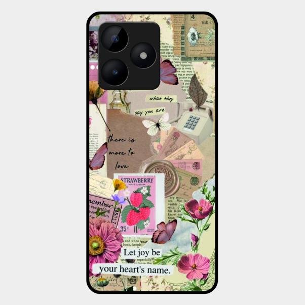 Vintage Vibes Glass Case Cover For Realme C53