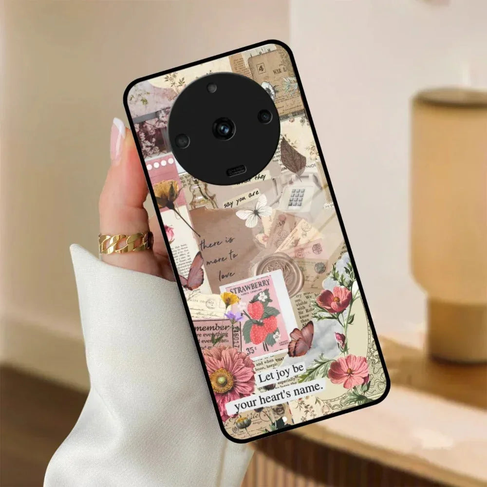 Vintage Vibes Glass Case Cover For Realme/Narzo - ShopOnCliQ