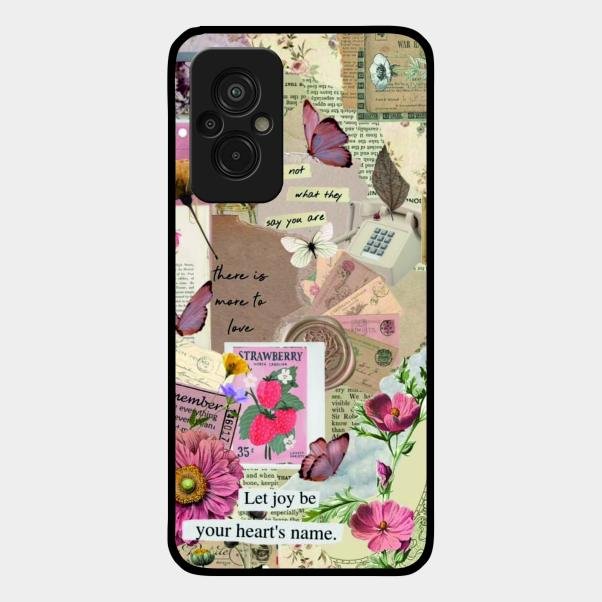 Vintage Vibes Glass Case Cover For Redmi 11 Prime 4G