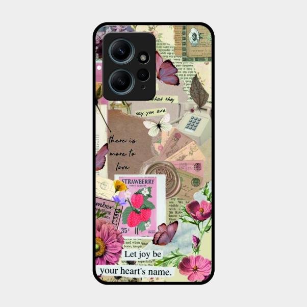 Vintage Vibes Glass Case Cover For Redmi Note 12 4G