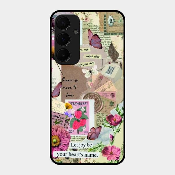Vintage Vibes Glass Case Cover For Samsung Galaxy A35 5G