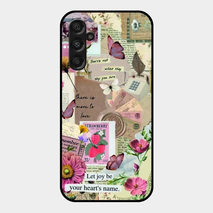 Vintage Vibes Glass Case Cover For Samsung Galaxy F34 5G
