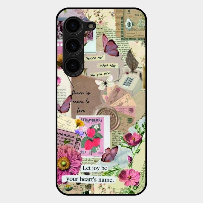 Vintage Vibes Glass Case Cover For Samsung Galaxy S23 Plus 5G