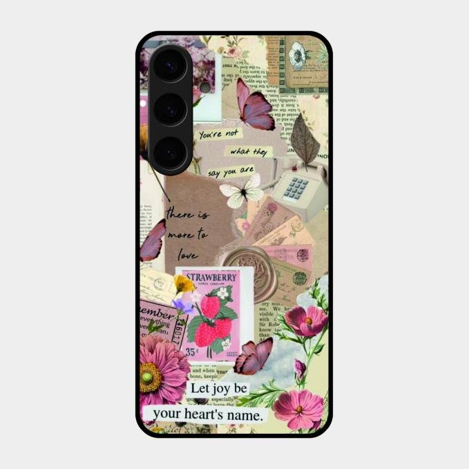Vintage Vibes Glass Case Cover For Samsung Galaxy S24 Plus 5G