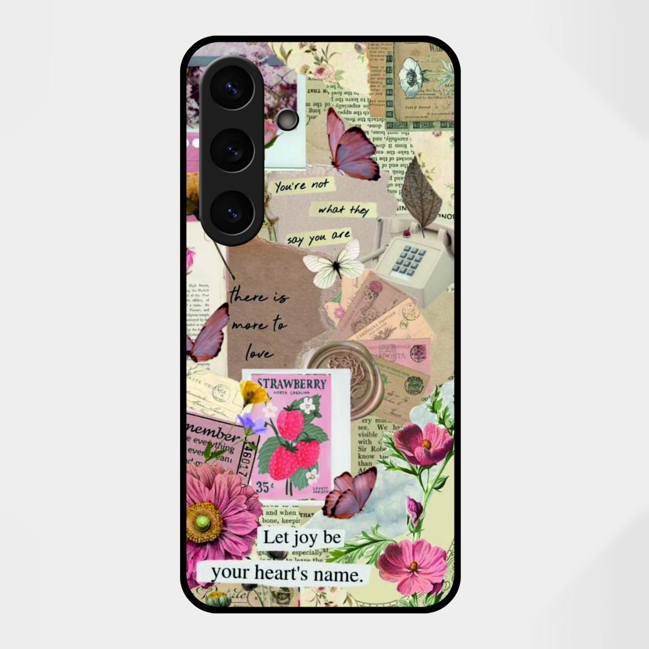 Vintage Vibes Glass Case Cover For Samsung Galaxy S25 FE 5G